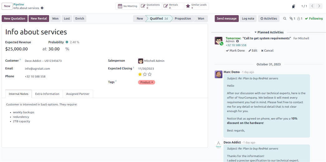 Customer management with effortless communication