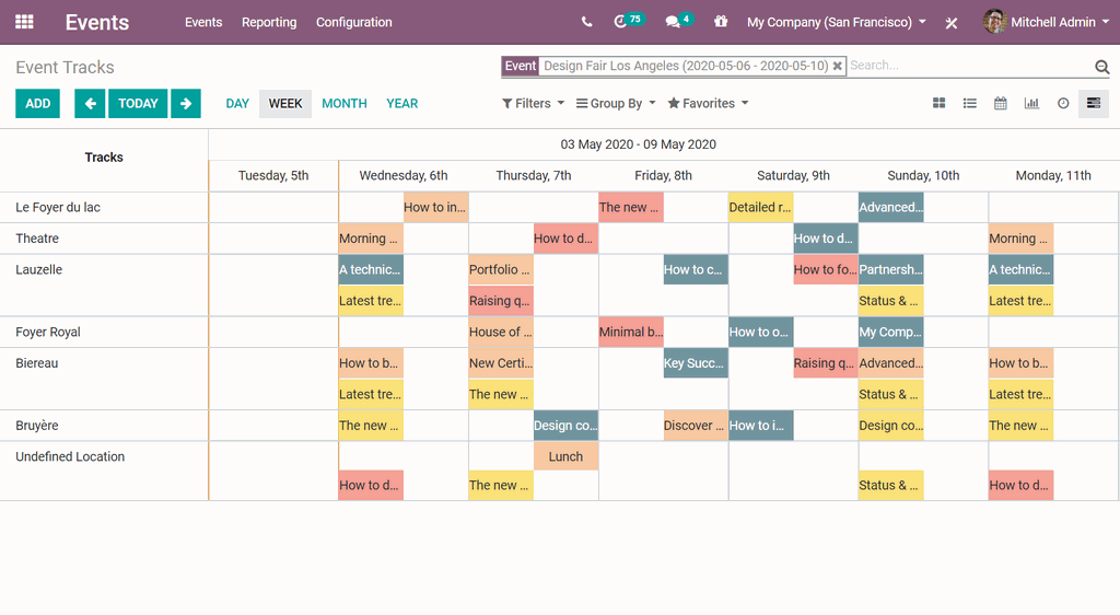 Organize calendars & manage speakers