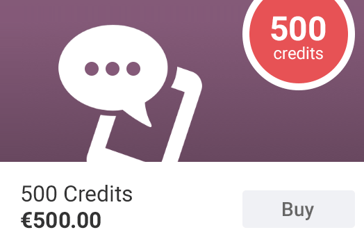 Starting from 0.01€/SMS